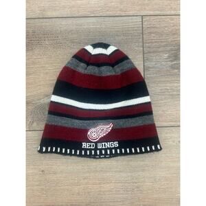 Red Wings Hockey Knit Beanie Hat One Size Stretch NHL Old Times Collection Cap